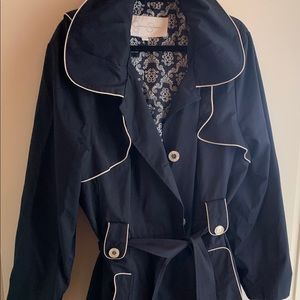 Navy vintage style Jessica Simpson rain coat